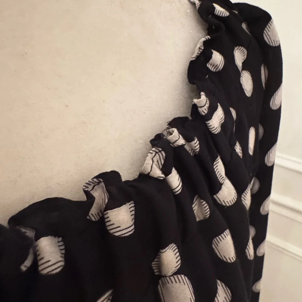 Anthropologie Maeve Gerti Midi Dress in black polka dot - Picture 9 of 13
